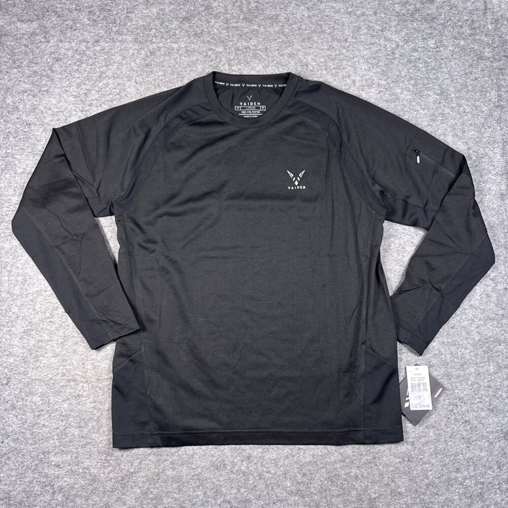 Vaiden T Shirt Mens Large Black Performance Athleisure Tactical Tech